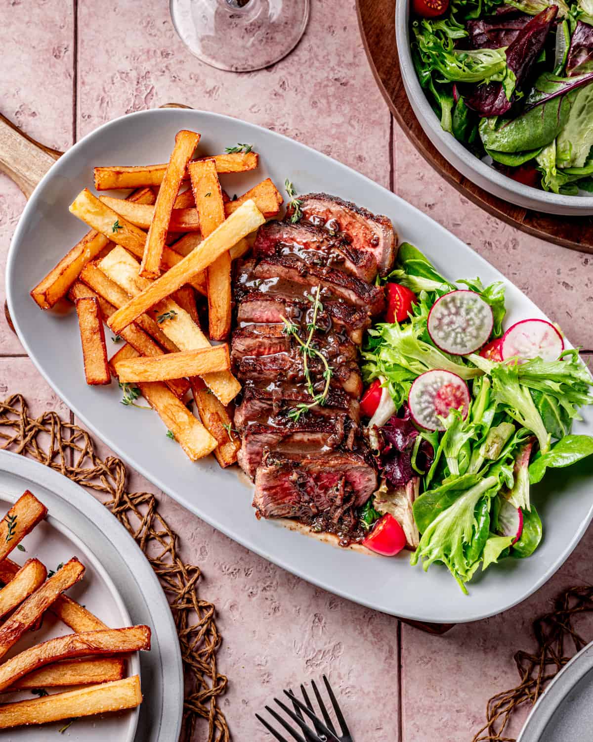 Steak Frites with Easy Red Wine Pan Sauce