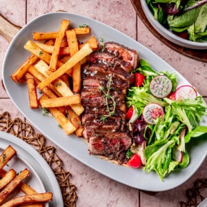 Steak Frites with Easy Red Wine Pan Sauce