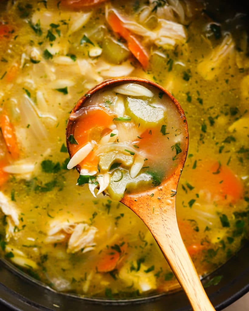 Lemon Chicken Orzo Soup