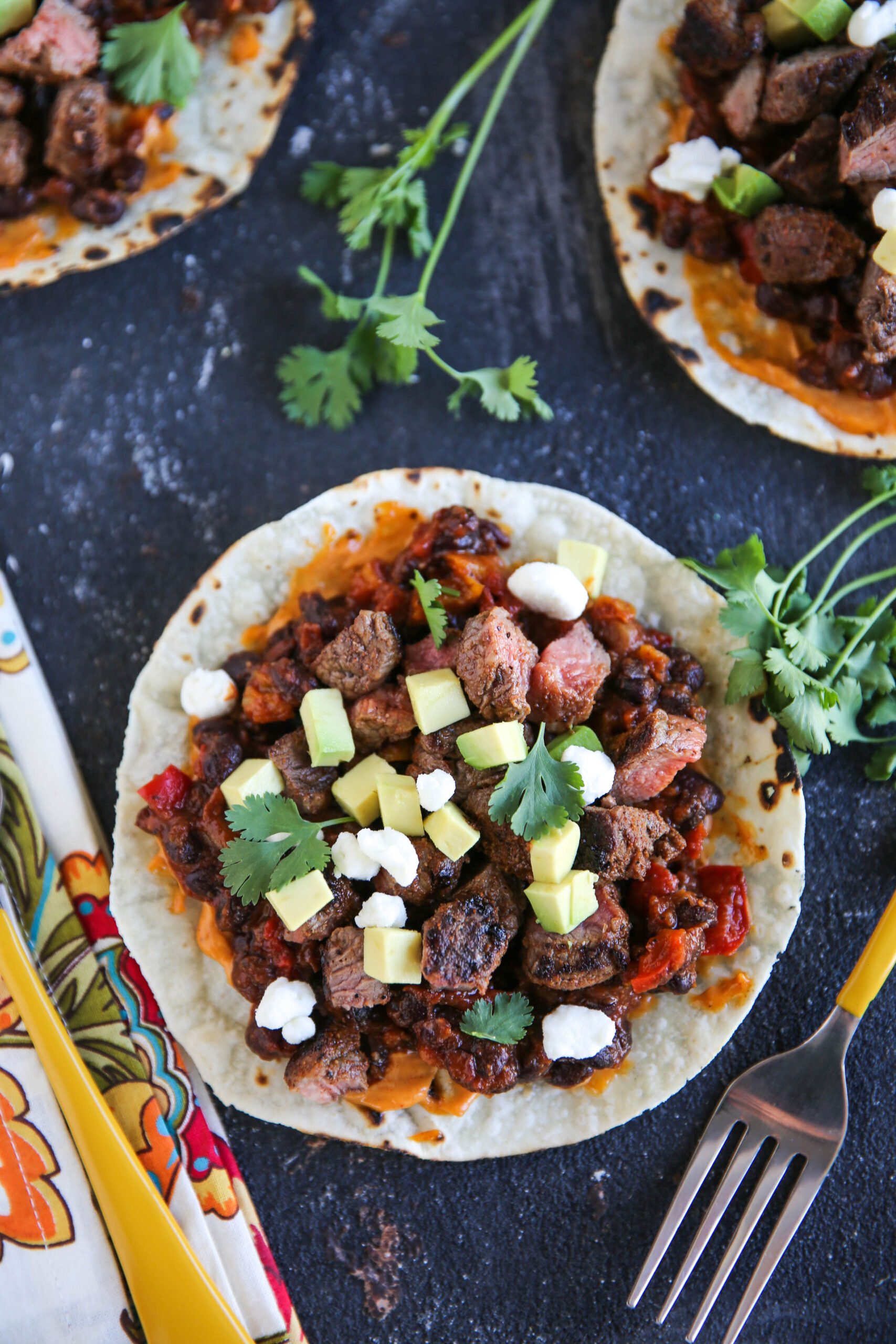 PaleOMG Steak & Bean Tostadas