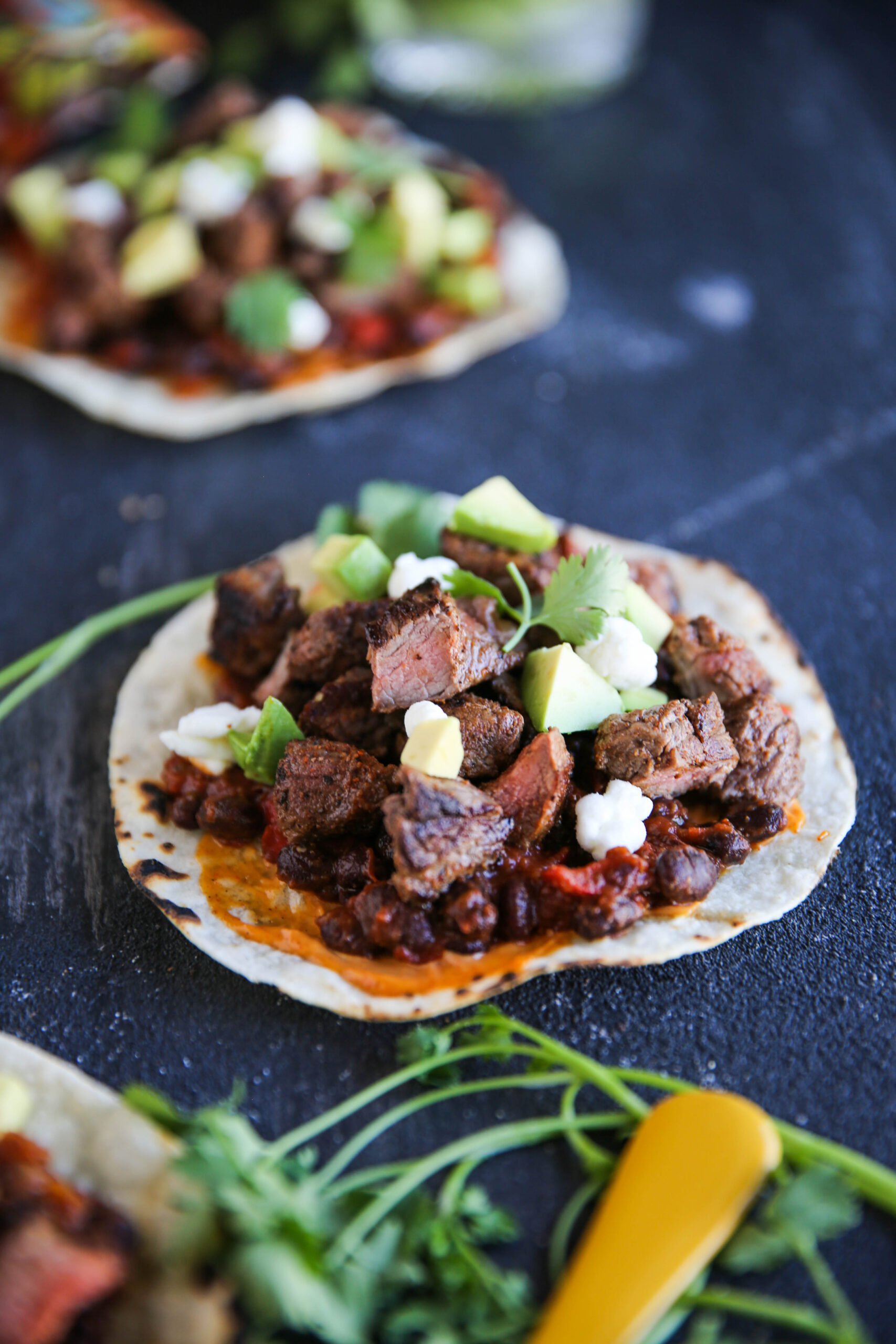 PaleOMG Steak & Bean Tostadas