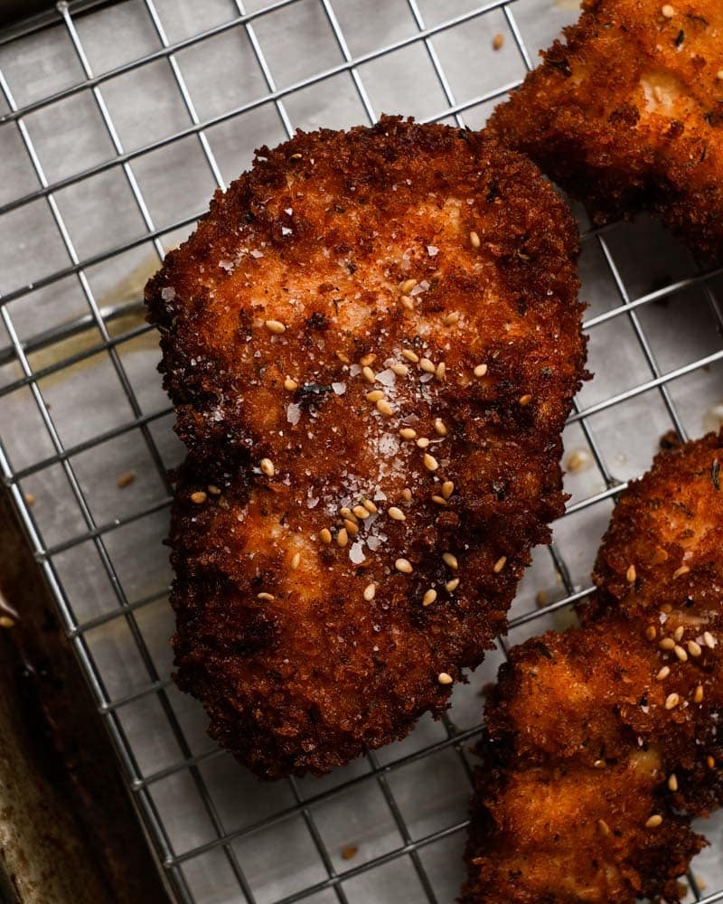 Crispy Chicken with Fennel Arugula Salad