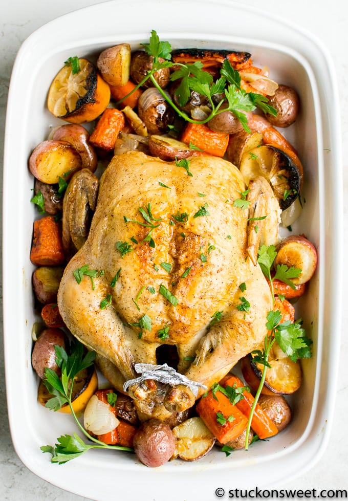 roasted chicken dinner