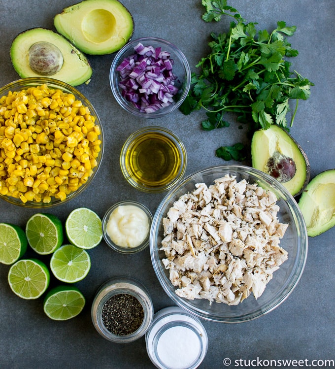 ingredients list for Mexican chicken salad