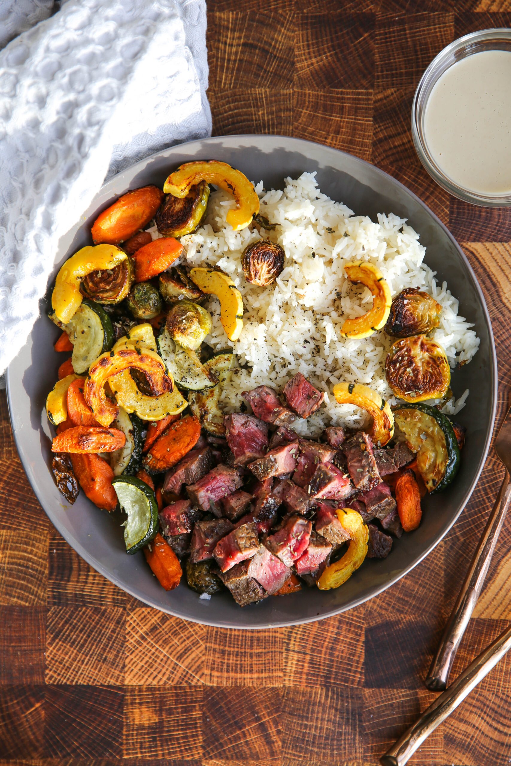 PaleOMG Grain & Winter Veggie Steak Bowls