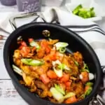 keto monterey chicken in a black skillet