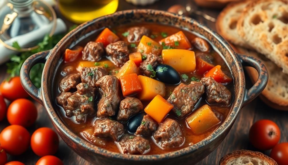 savory mediterranean beef dish