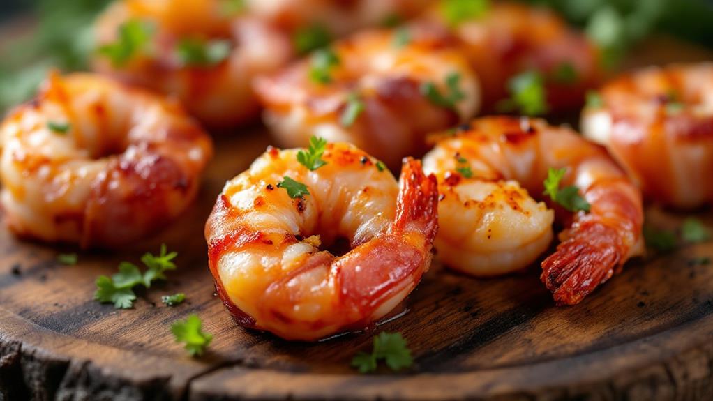 delicious bacon wrapped shrimp