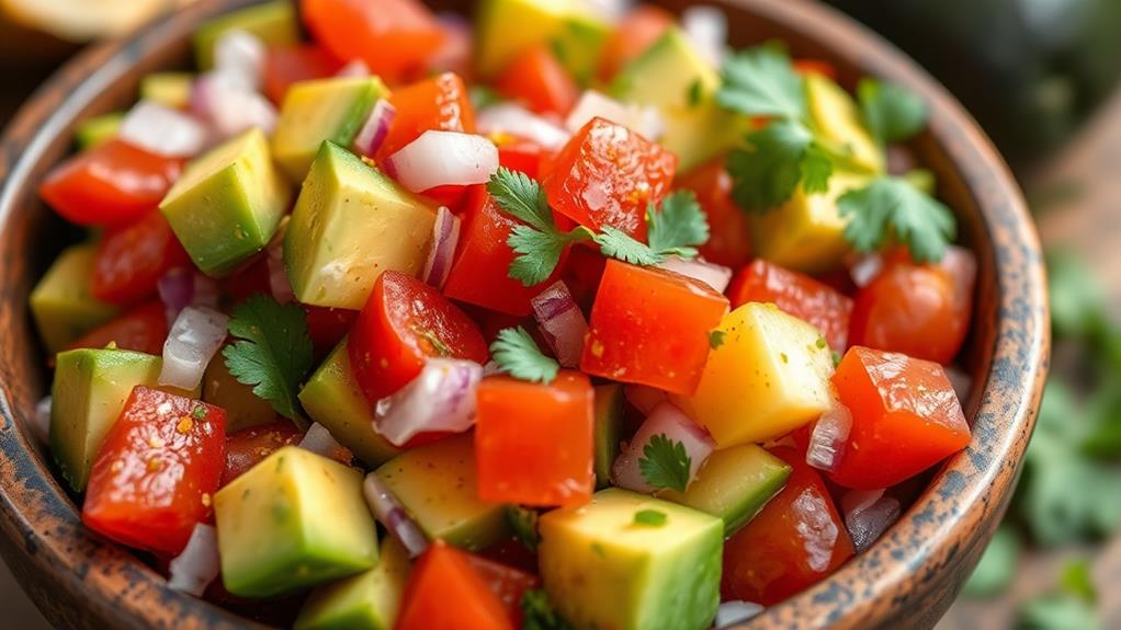 fresh avocado tomato salsa