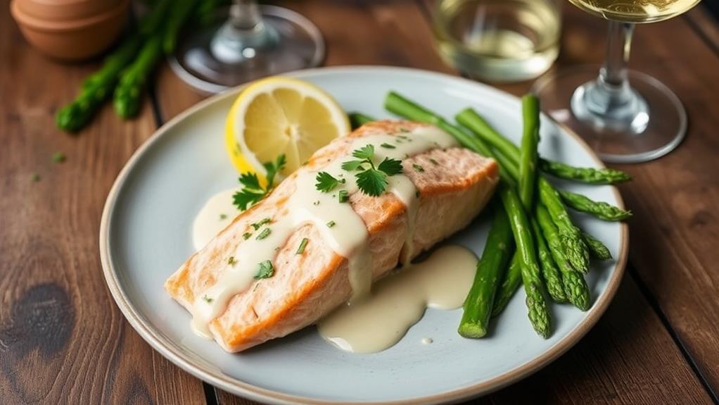 perfectly cooked salmon tips