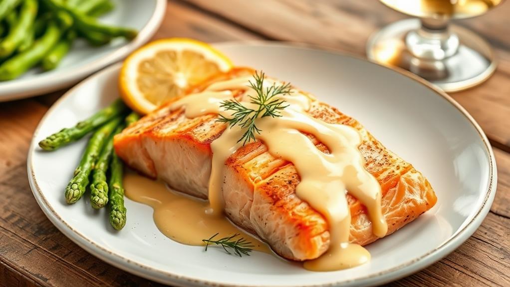 perfectly cooked salmon tips