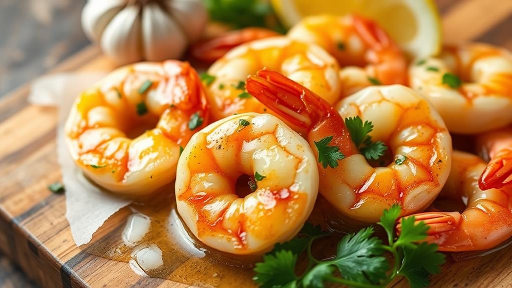 perfectly cooked shrimp tips