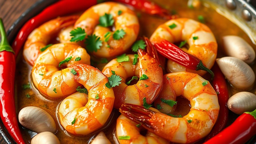 perfectly cooked shrimp tips