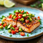 salmon with avocado salsa